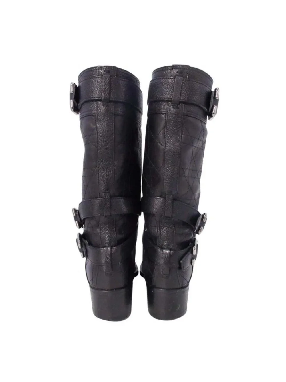 Dior Biker Cannage Low Boot Boots Black - Picture 5 of 15